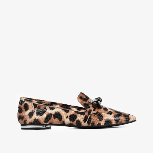 Loafer Animal Print Onça Couro Texturizado