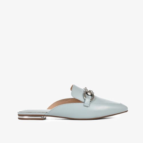 Mule Azul Serenity Bridão Dourado Couro