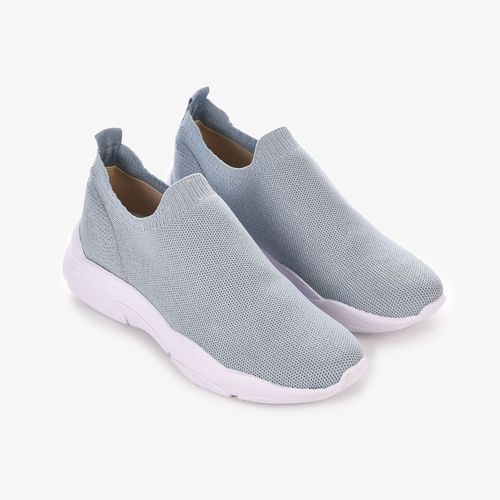 Tênis Azul Serenity Solado Branco Knit