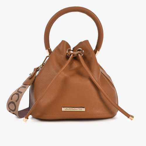 Bolsa Saco Caramelo Castor Gorgorão Couro Macio