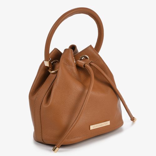 Bolsa Saco Caramelo Castor Gorgorão Couro Macio