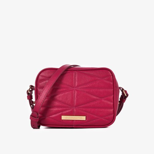 Bolsa Transversal Rosa Pitaya Couro Brilhoso