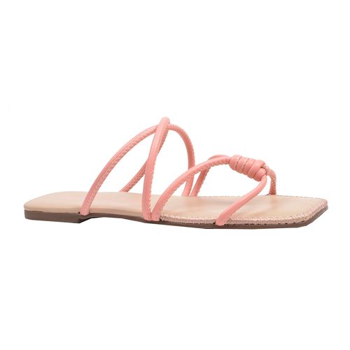 Rasteira Tiras Rosa Goiaba