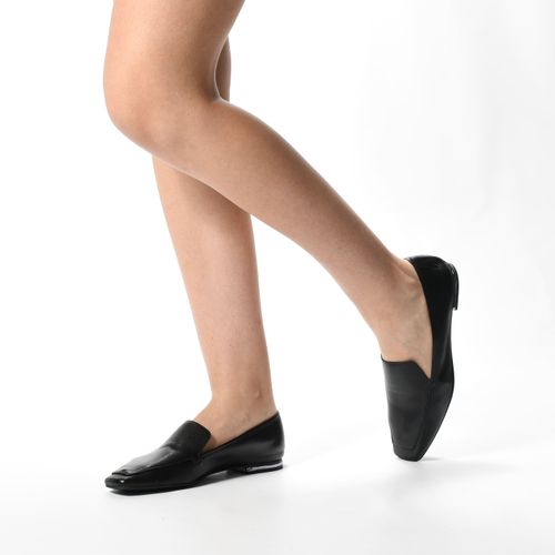Loafer Preto Bico Fino Couro