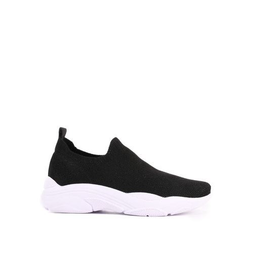 Tênis Preto Solado Branco Knit