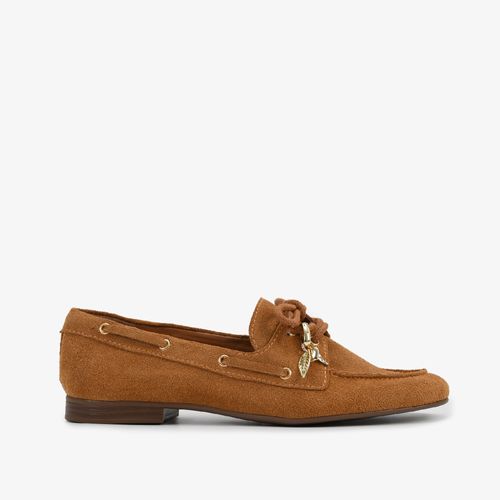 Loafer Caramelo Atacador Camurça