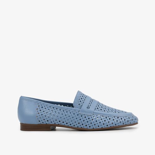 Loafer Azul Maré Perfuros Couro