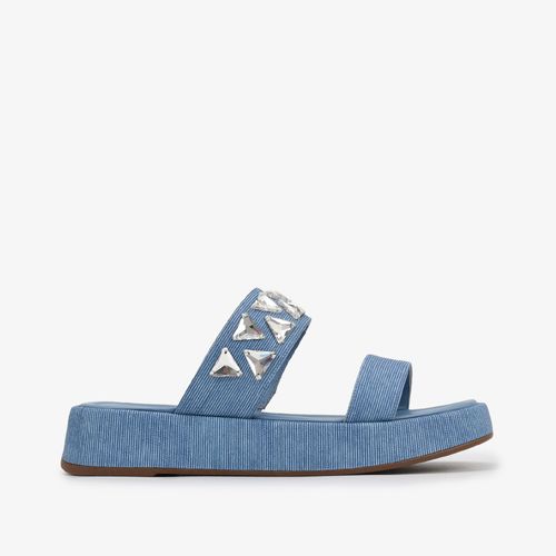 Tamanco Azul Jeans Maré Couro
