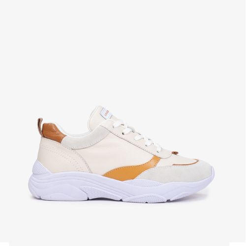 Tênis Off White Amarelo Solado Robusto Couro