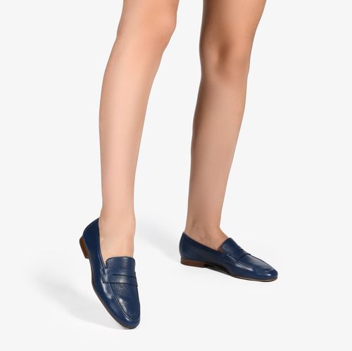 Loafer Azul Indigo Couro