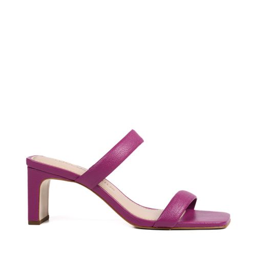 Tamanco Rosa Tiras Couro