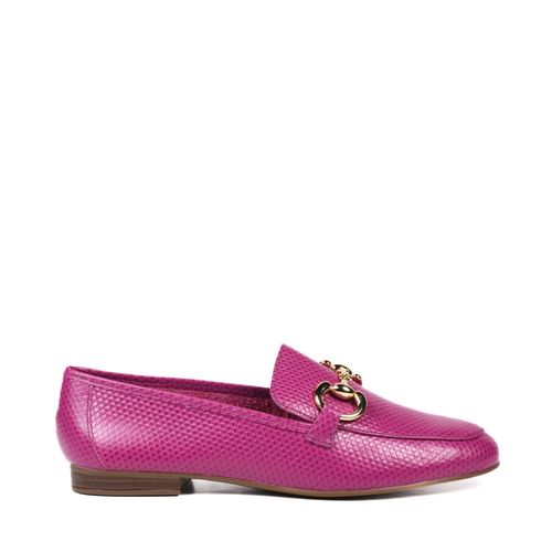 Loafer Rosa Bridão Dourado Couro