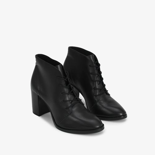 Bota Preto Cano Curto Couro