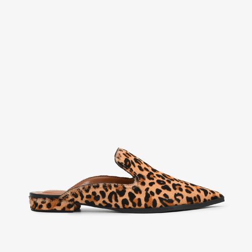 Mule Animal Print Leopardo Couro