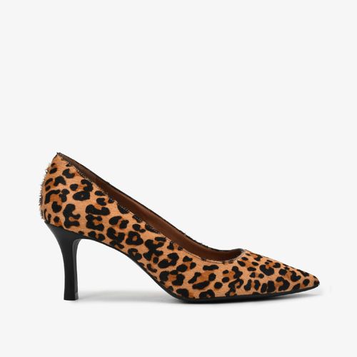 Scarpin Animal Print Leopardo Couro