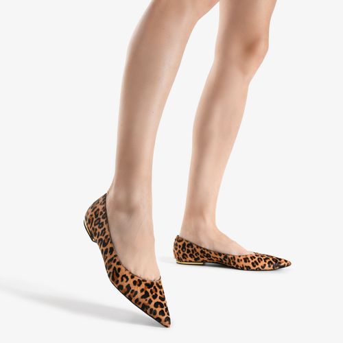 Sapatilha Animal Print Leopardo Couro