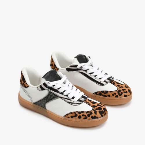 Tênis Branco Animal Print Hotfix Couro