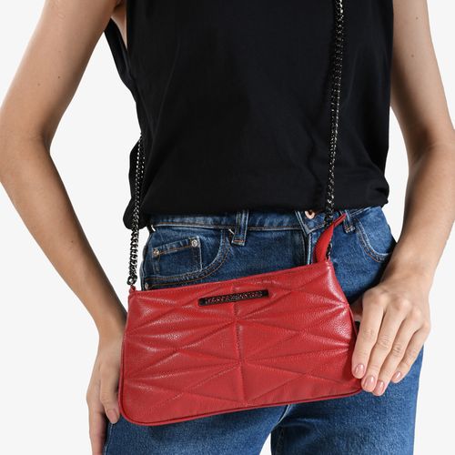 Bolsa Transversal Vermelho Scarlet Couro