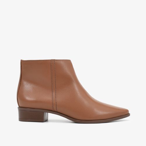 Bota Marrom Brown Cano Curto Couro