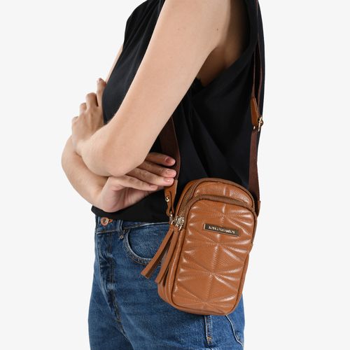 Bolsa Transversal Caramelo Mocca Couro