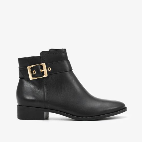 Bota Preto Cano Curto Couro