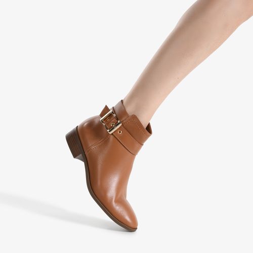 Bota Caramelo Mocca Cano Curto Couro