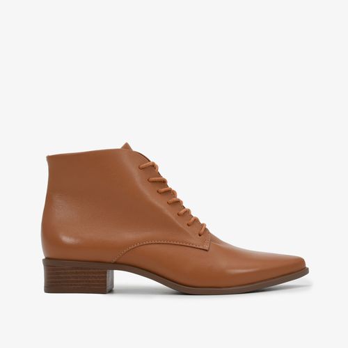 Bota Caramelo Mocca Cano Curto Couro