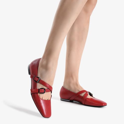 Sapatilha Vermelho Scarlet Couro