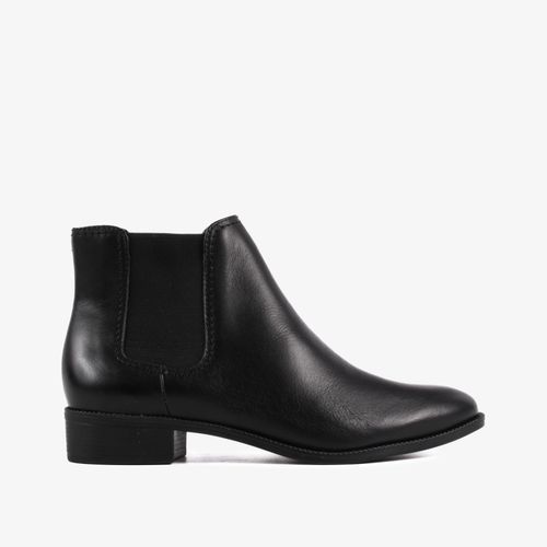 Bota Preto Cano Curto Couro