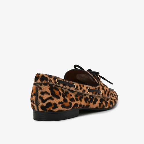 Loafer Animal Print Leopardo Couro