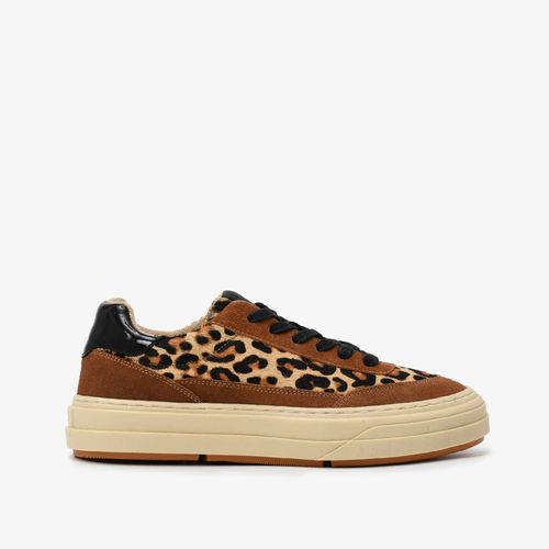 Tênis Animal Print Onça Camurça Couro
