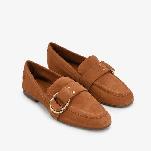 Loafer Caramelo Licor Camurça Couro
