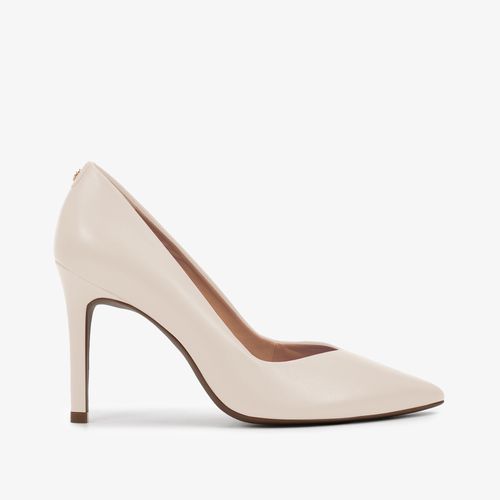 Scarpin Branco Salto Alto Couro