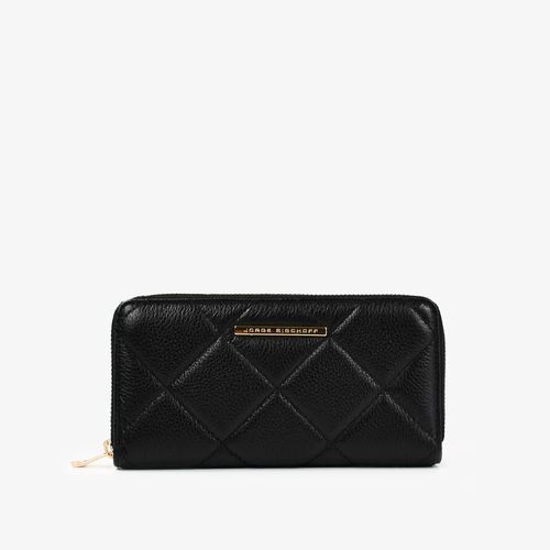 Carteira Feminina Matelassê Preto Couro