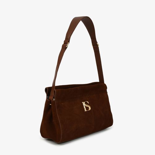Bolsa Baguete Grande Marrom Couro