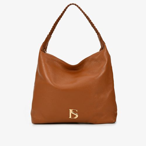 Bolsa Hobo Média Caramelo Couro