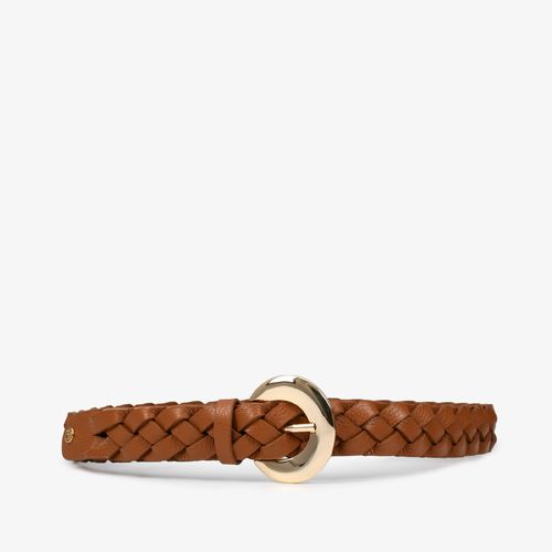 Cinto Trançado Caramelo Couro