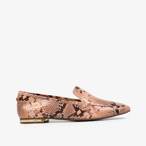 Loafer Rosê Snake Couro