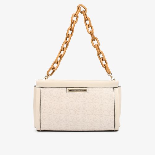 Bolsa Clutch Off White Bruleé Couro