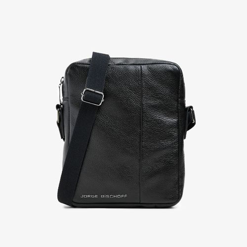 Bolsa Transversal Masculina Preto Couro