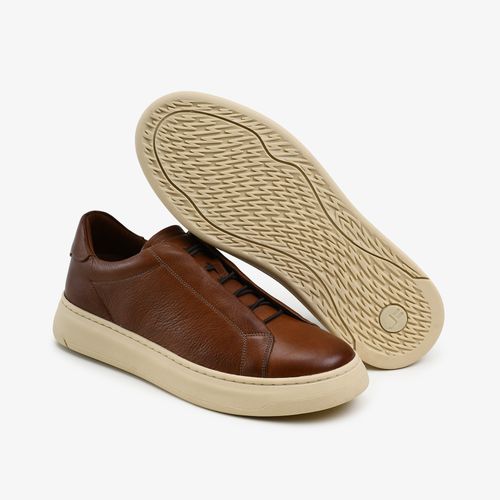 Tênis Masculino Caramelo Tan Couro