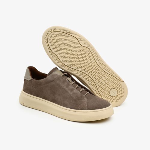 Tênis Masculino Cinza Fungi Camurça