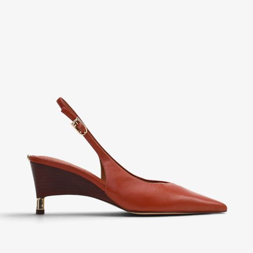 Slingback Caramelo Argila Couro