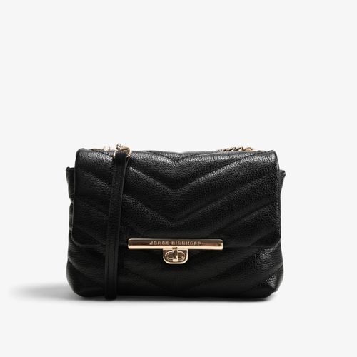 Bolsa Transversal Preto Matelassê Couro