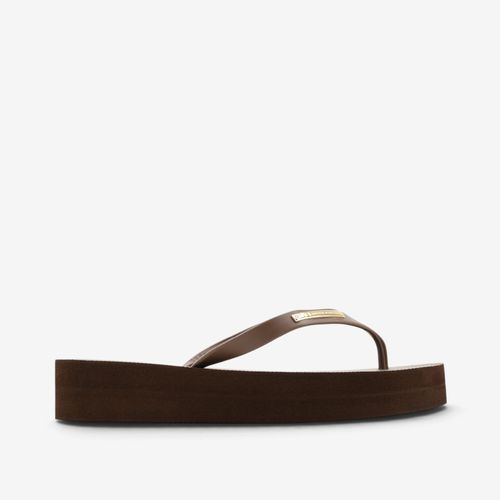 Chinelo Flat Marrom Café